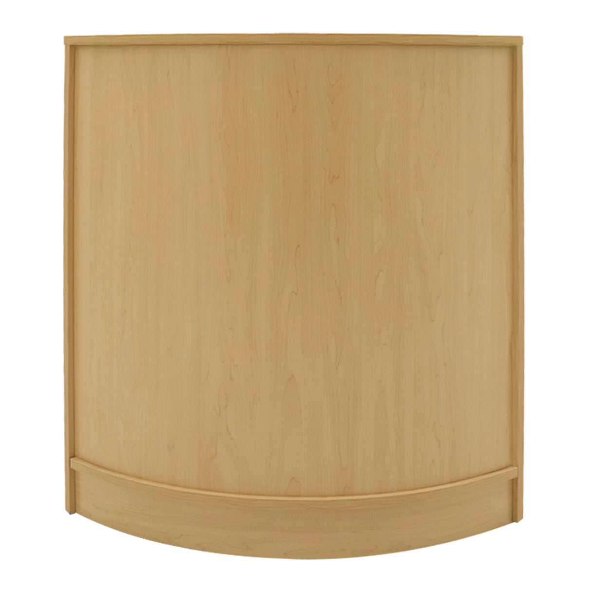 Curved maple countertop with a smooth finish, designed for the Phoenix LED Shop Counter Set, ideal for retail displays and events