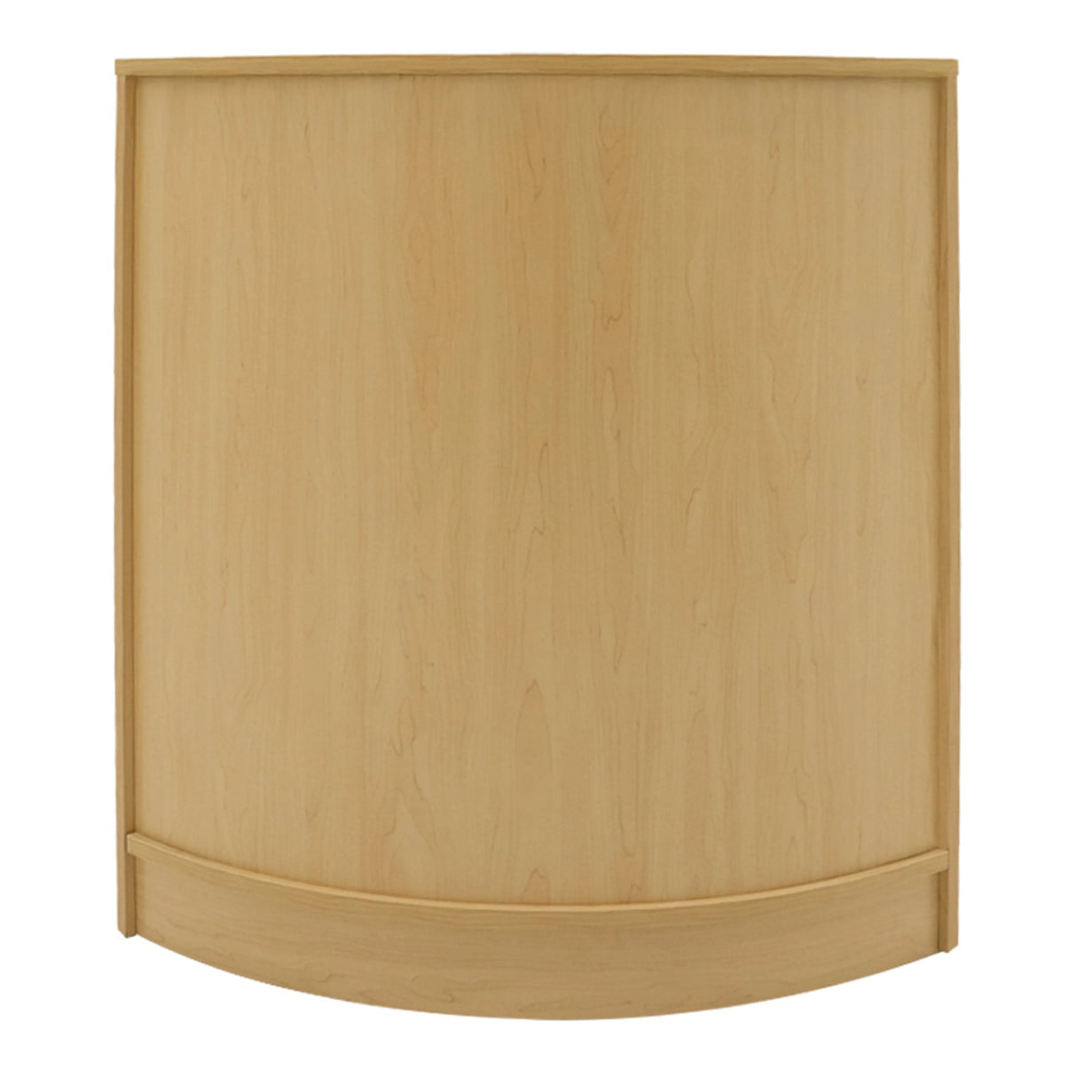 Curved maple wood counter from the Polaris LED Shop Counter Set, featuring a smooth finish and natural wood grain texture