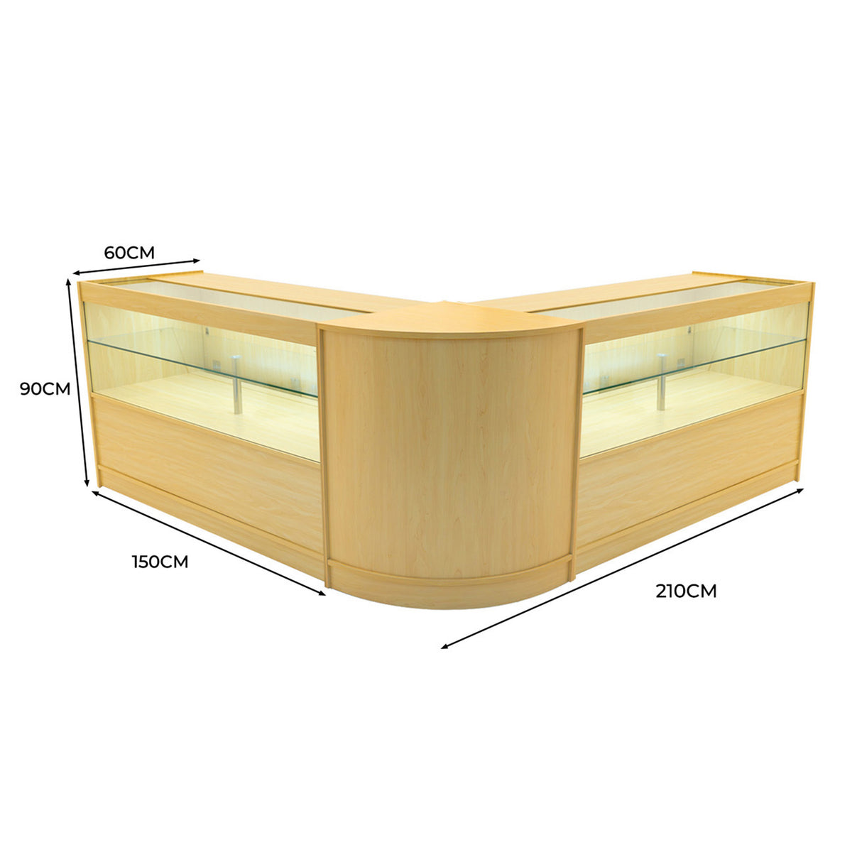 Selene LED Shop Counter Set CM60 & 2 x C1500 - Maple