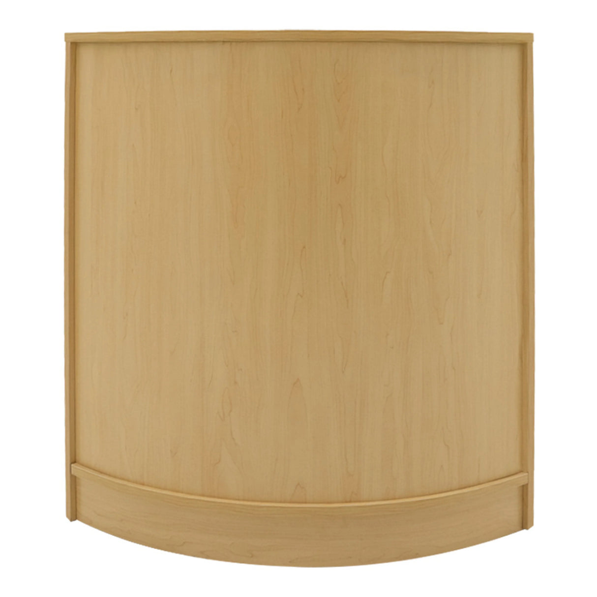 Curved maple countertop from Selene LED Shop Counter Set CM60, featuring a smooth finish and natural wood grain texture