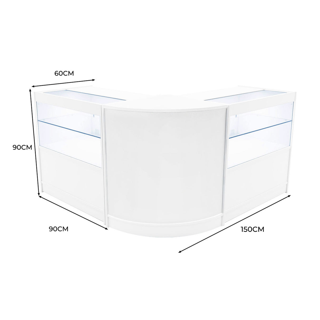Selene LED Shop Counter Set CM60 & 2 x C900 - White