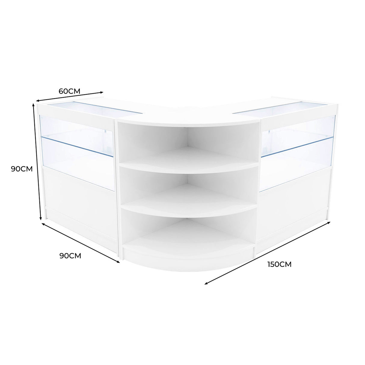 Andromeda LED Shop Counter Set LM60 & 2 x C900 - White