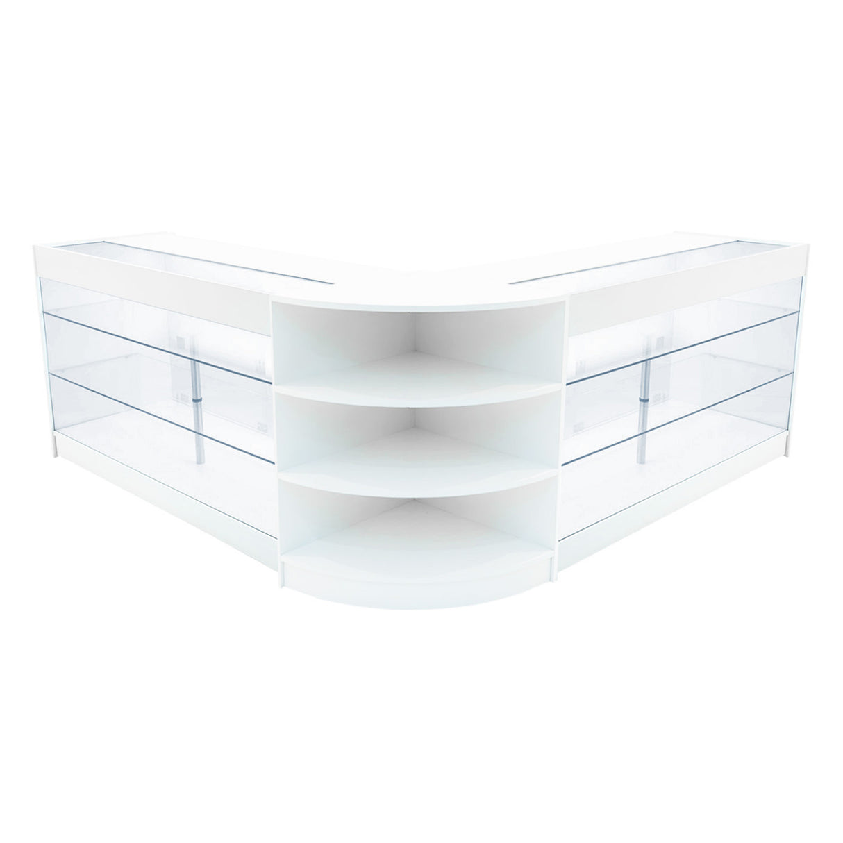 Apollo LED Shop Counter Set LM60 & 2 x K1500 - White