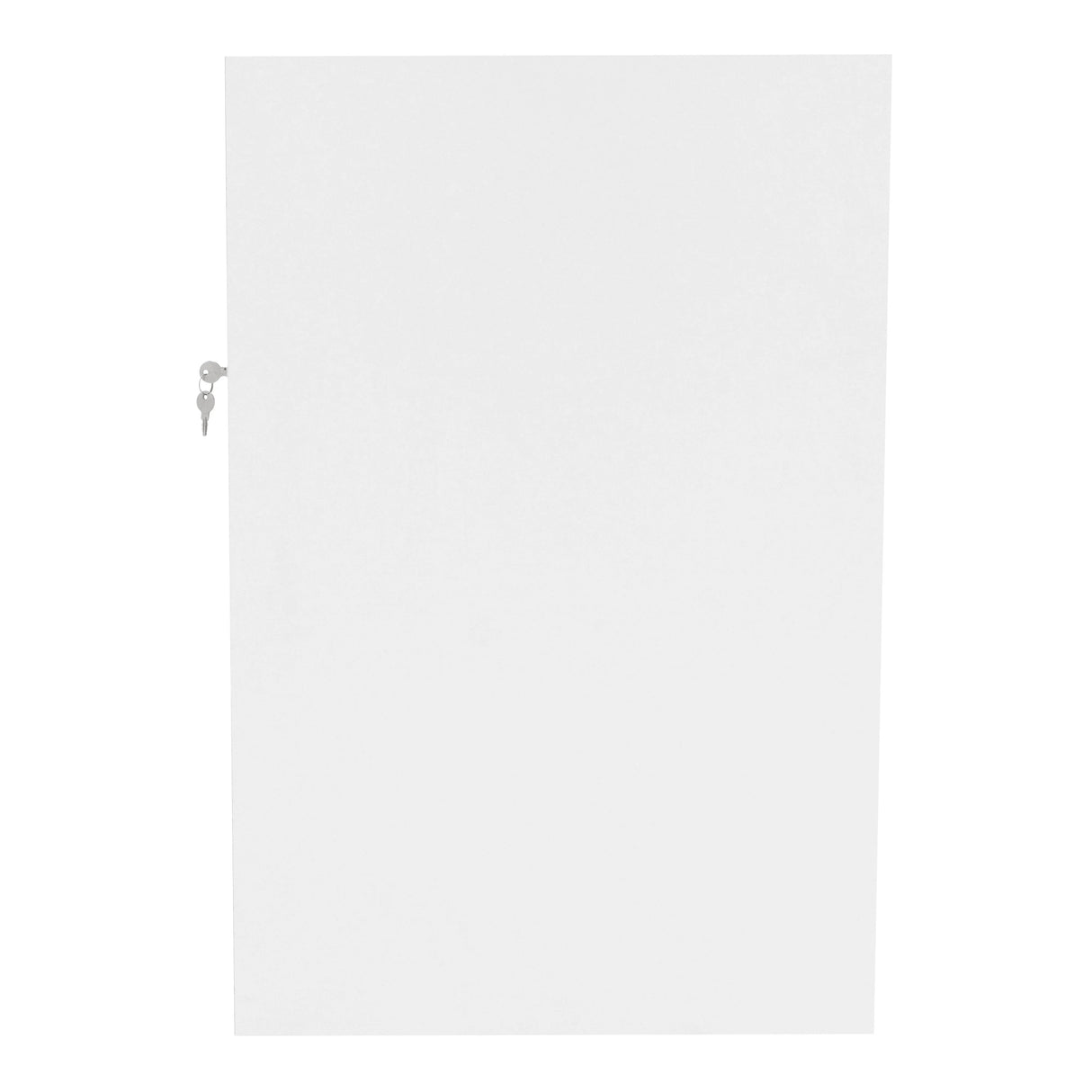 Sleek white Apollo LED shop counter set featuring a smooth finish, secure lock, and minimalist design, perfect for retail displays