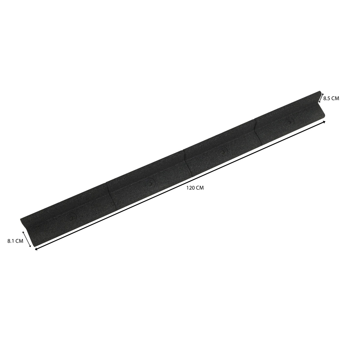 Flexible Lawn Edging 12 x 1.2m With Mallet - Black