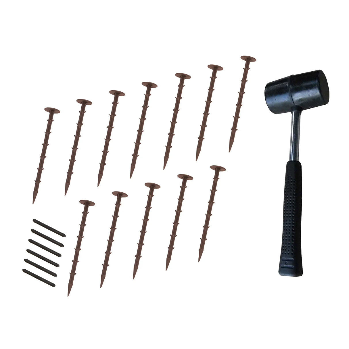 Flexible Lawn Edging 30 x 1.2m With Mallet - Brown