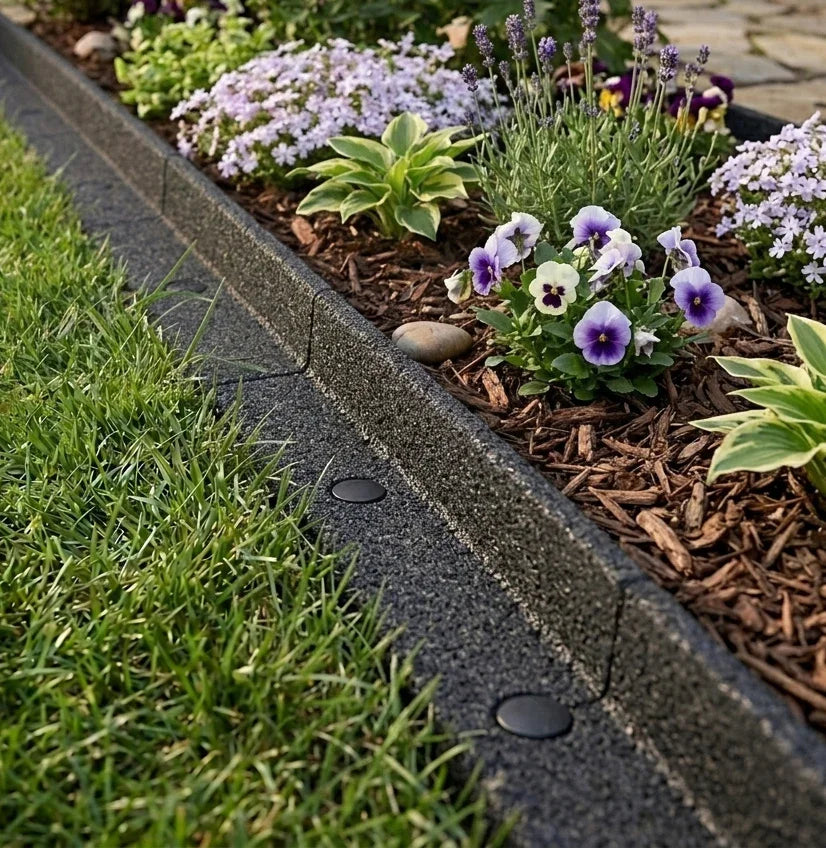 Flexible Lawn Edging 4.8m With Mallet - Grey
