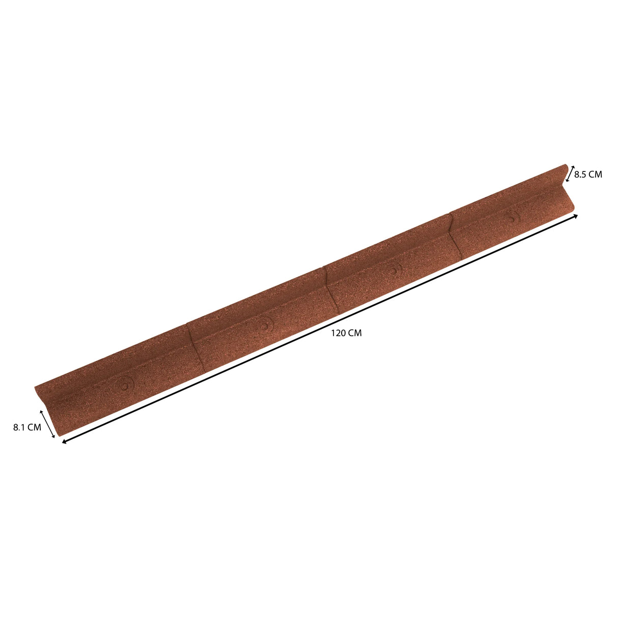 Flexible Lawn Edging 24 x 1.2m With Mallet - Terracotta