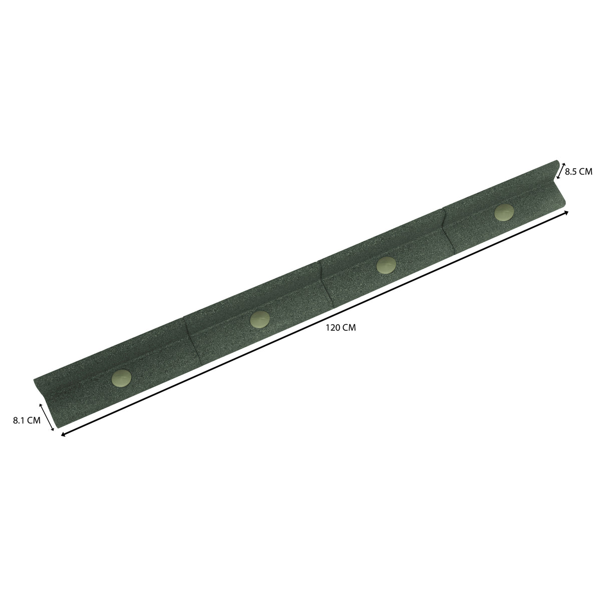 Flexible Lawn Edging 21.6m With Mallet - Green