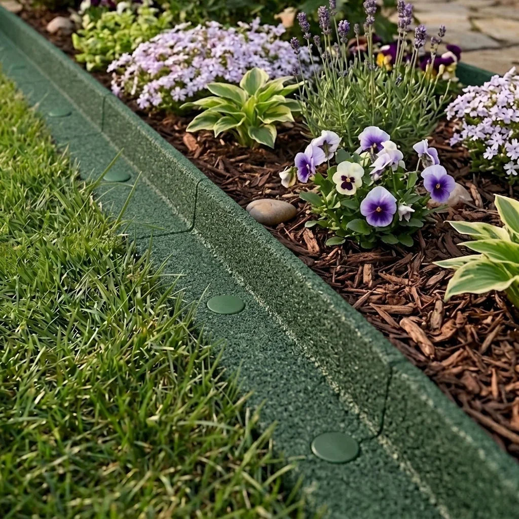 Flexible Lawn Edging 28 x 1.2m With Mallet - Green