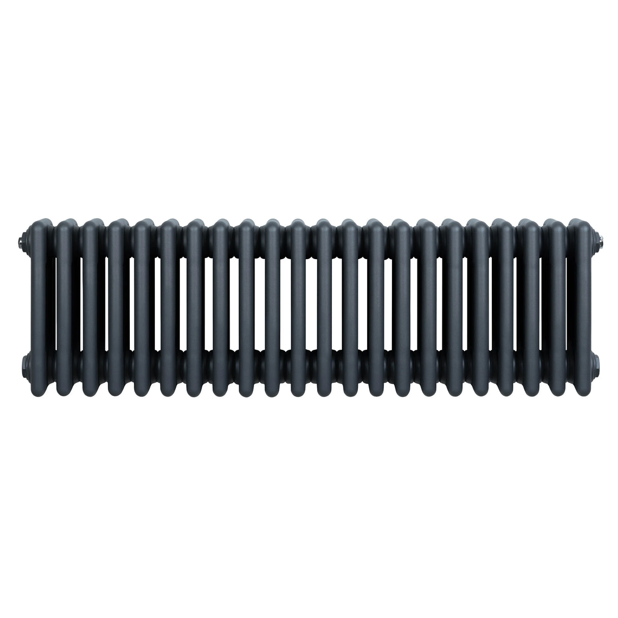 Traditional anthracite 4 column radiator, 300 x 1010mm, featuring a sleek, smooth finish and a modern design suitable for various interiors