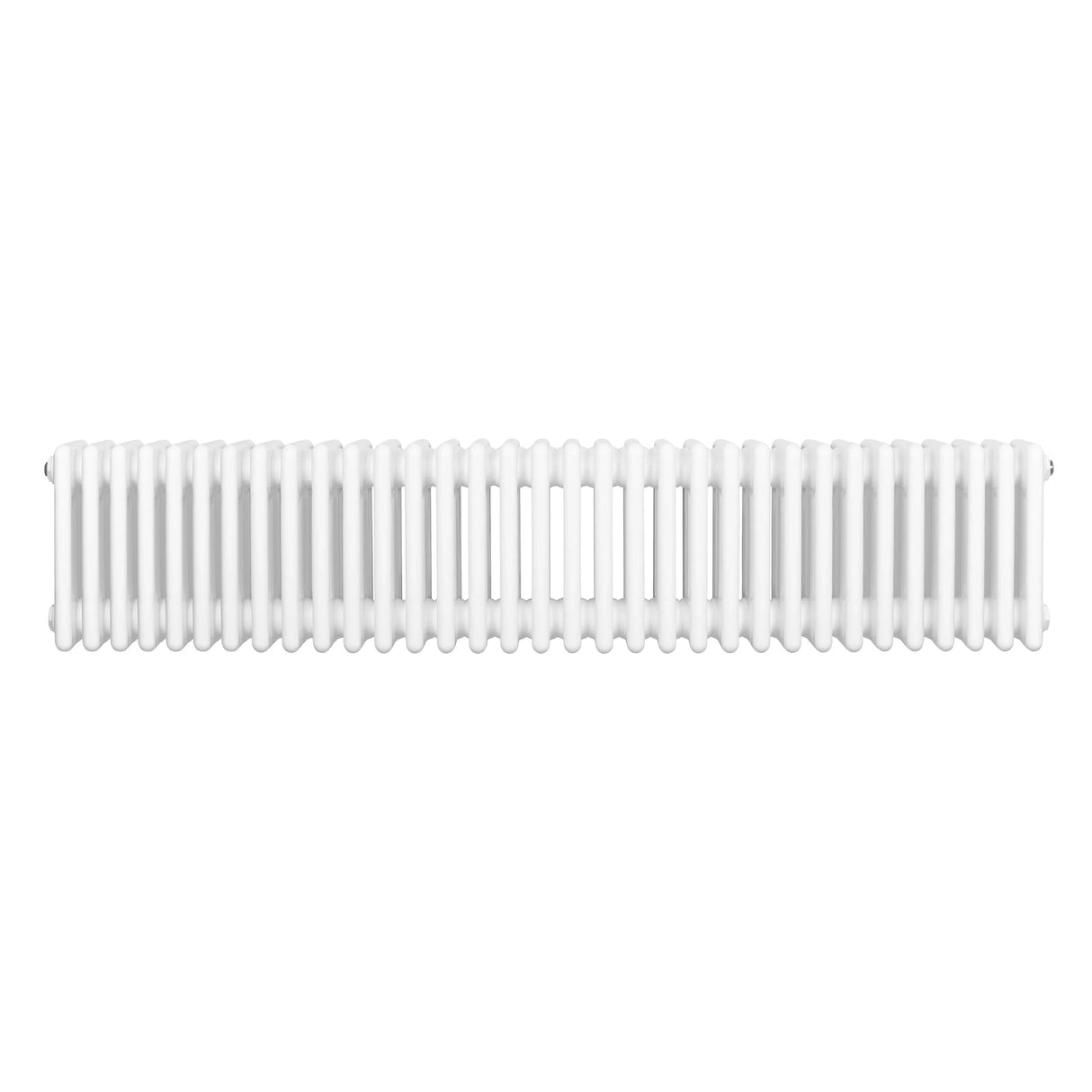 Traditional 4 column radiator in white, measuring 300 x 1505mm, featuring a sleek, smooth finish and classic design for efficient heating