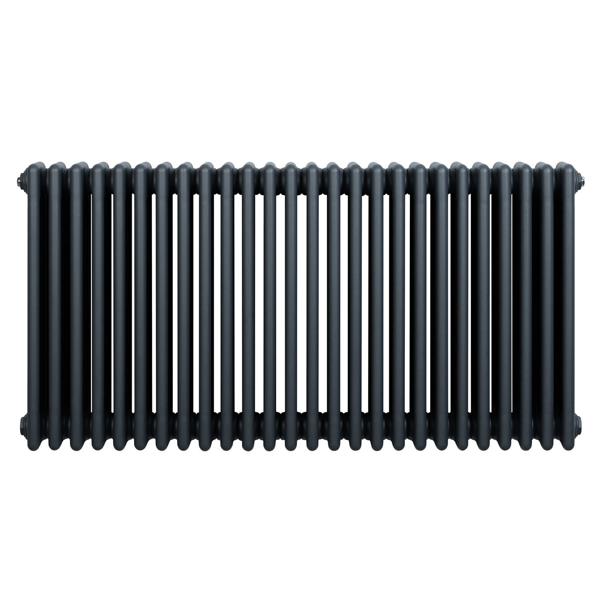 Traditional 4 column radiator in anthracite grey, featuring a sleek, modern design with a smooth, matte finish and robust construction