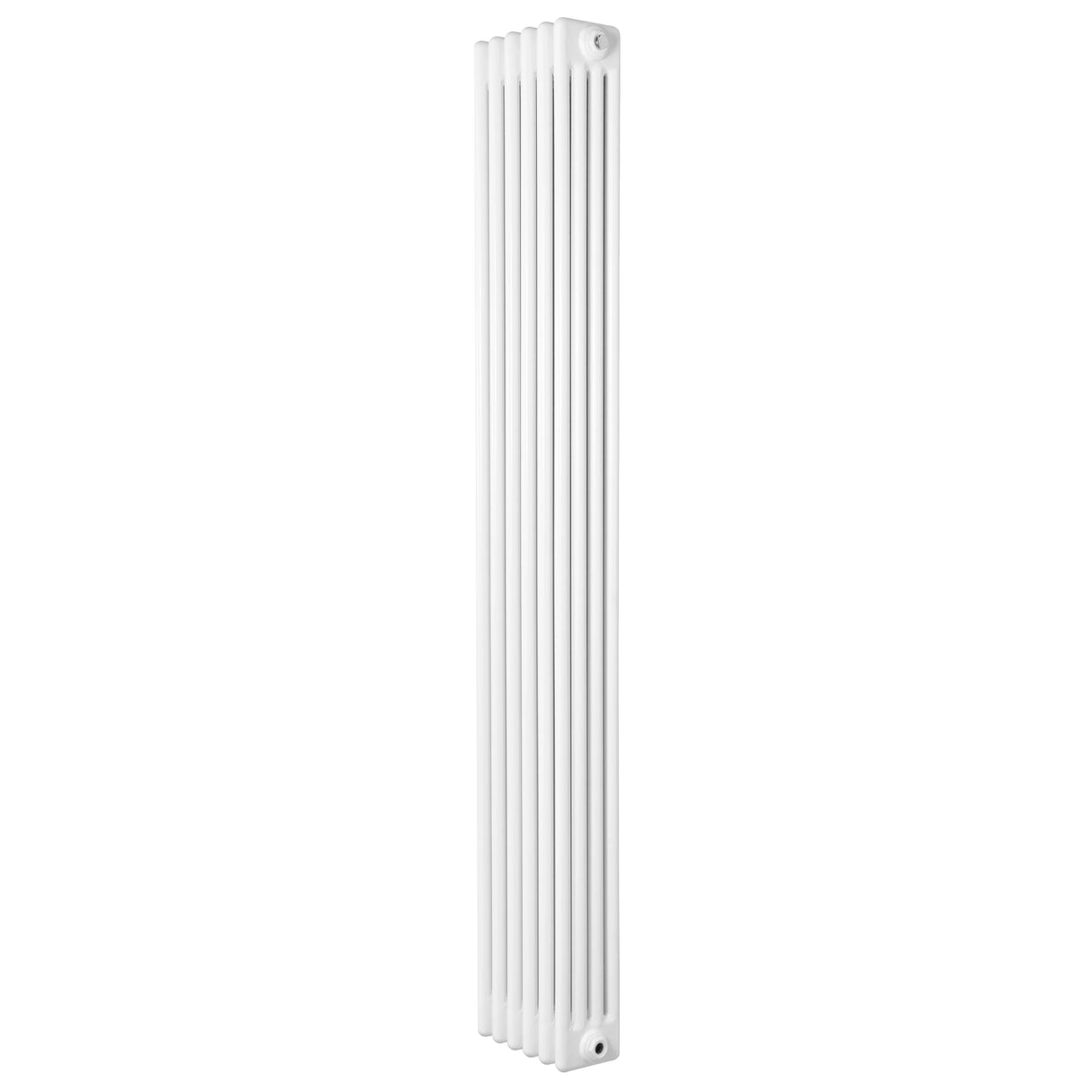 Traditional 4 column radiator in sleek white finish, measuring 1800 x 290mm, featuring a vertical design and smooth texture