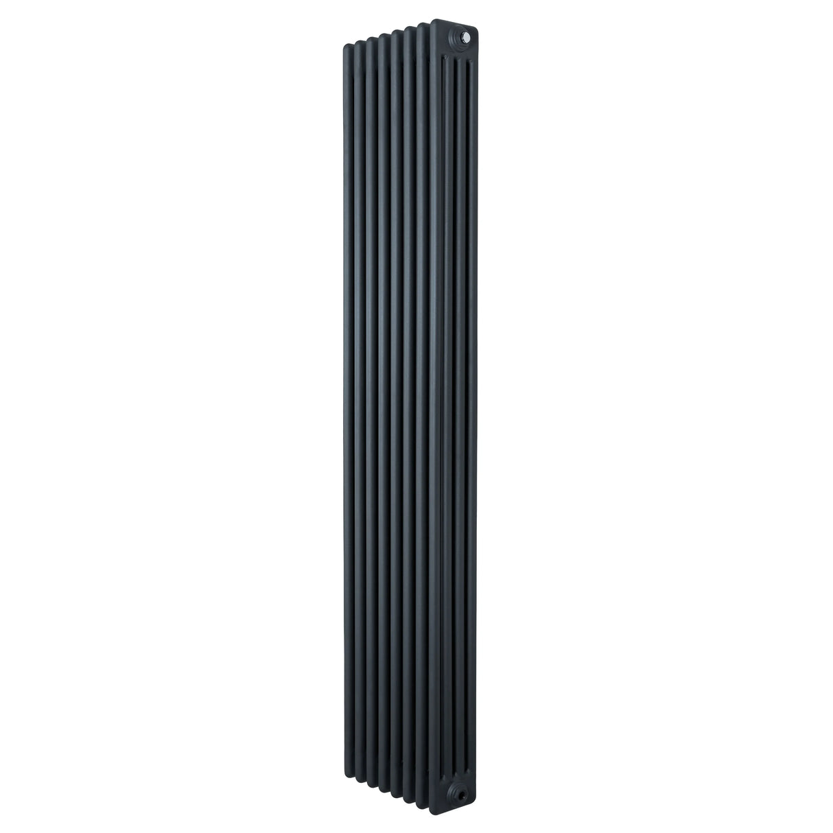 Traditional 4 column radiator in anthracite grey, 1800 x 380mm, featuring a sleek vertical design with a textured finish