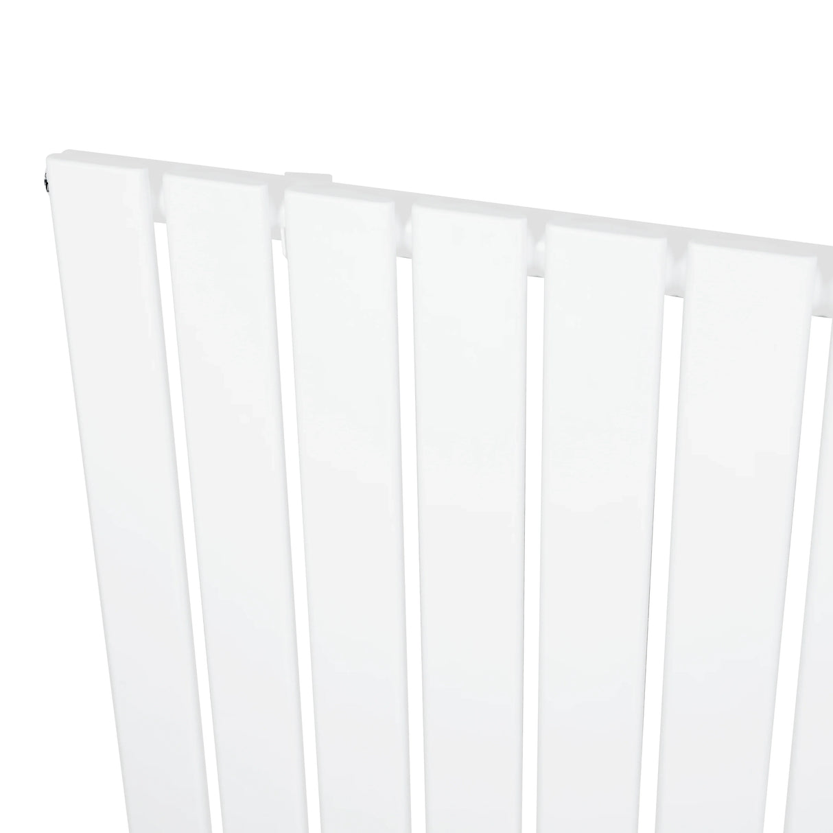 Flat single column radiator in white, 600 x 700mm, featuring sleek vertical panels and a smooth, modern finish for efficient heating