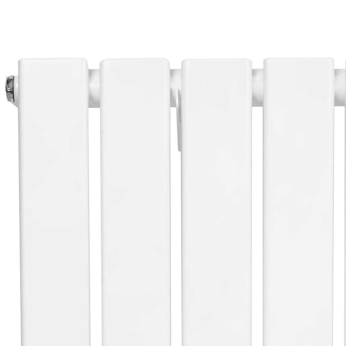 Flat single column radiator in white, featuring a sleek design with smooth, flat panels and a modern finish, ideal for heating spaces