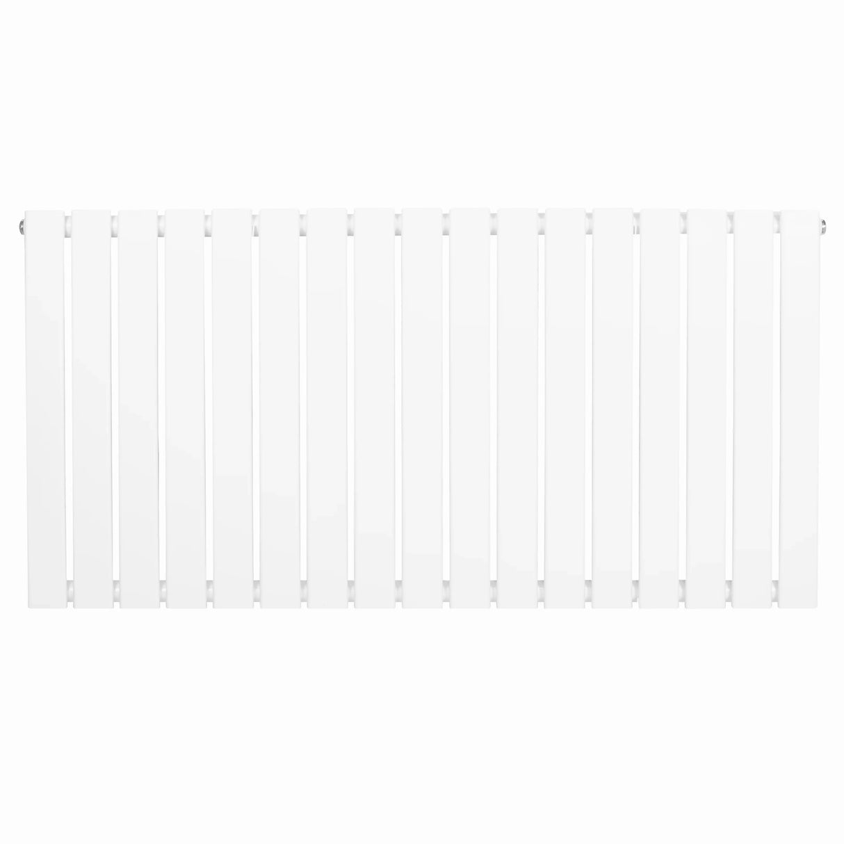 Flat single column radiator in sleek white finish, measuring 600 x 1190mm, featuring a smooth, modern design with vertical slats