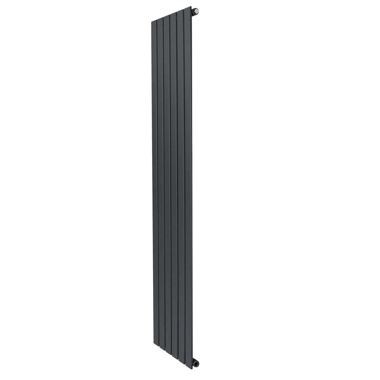Flat single column radiator in anthracite grey, 1800 x 420mm, featuring a sleek vertical design with smooth, modern lines