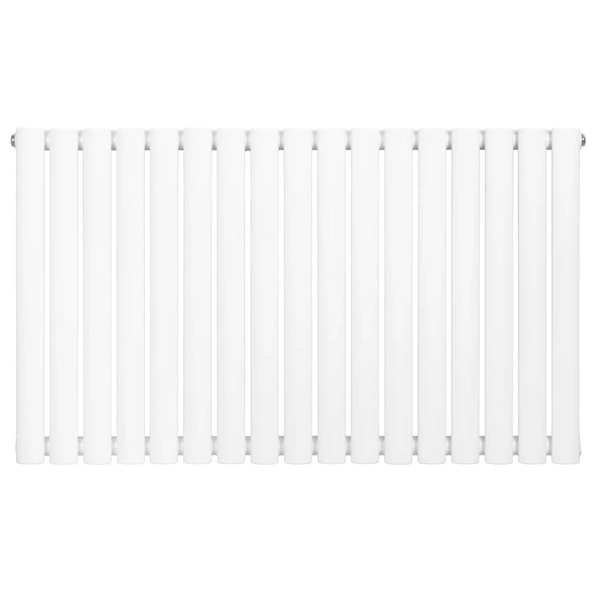 White oval single column radiator, 600 x 1020mm, featuring a sleek, modern design with smooth, rounded edges and a glossy finish
