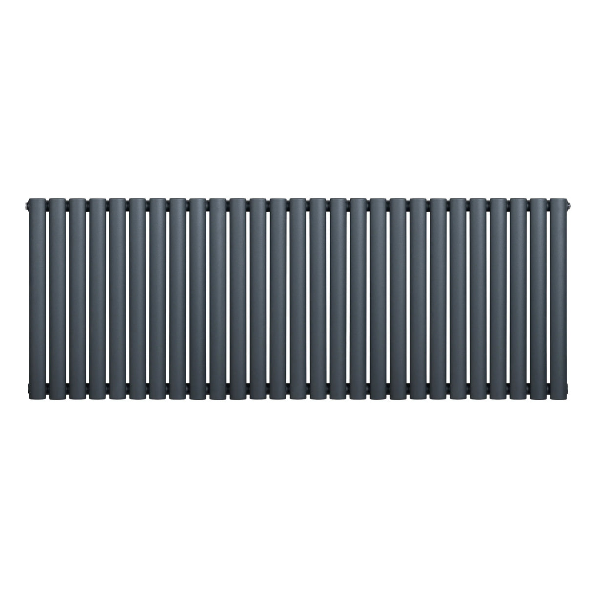 Oval single column radiator in anthracite grey, 600 x 1620mm, featuring sleek, elongated vertical tubes for modern heating solutions