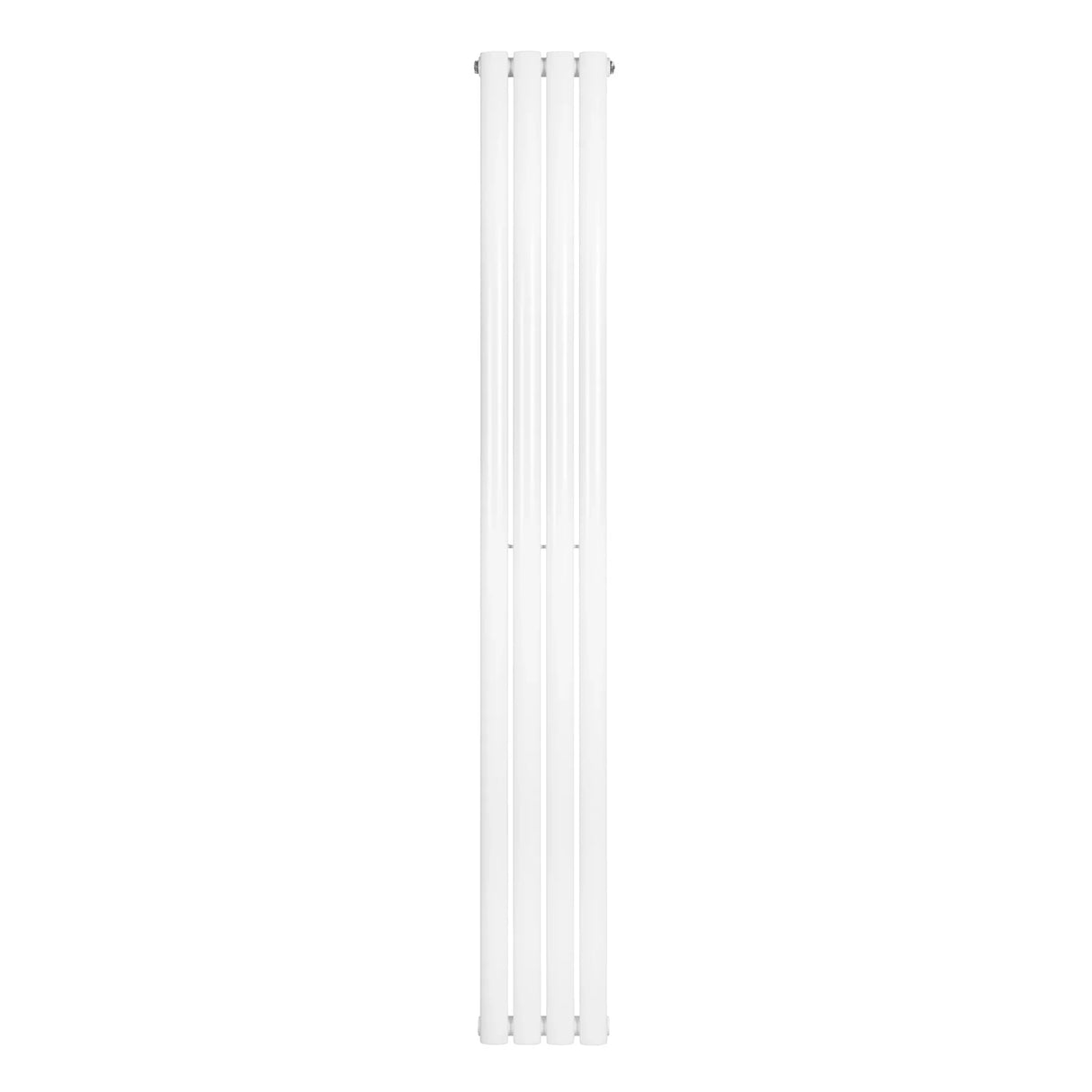 Oval single column radiator in sleek white finish, measuring 1800 x 240mm, featuring a smooth, modern design for efficient heating