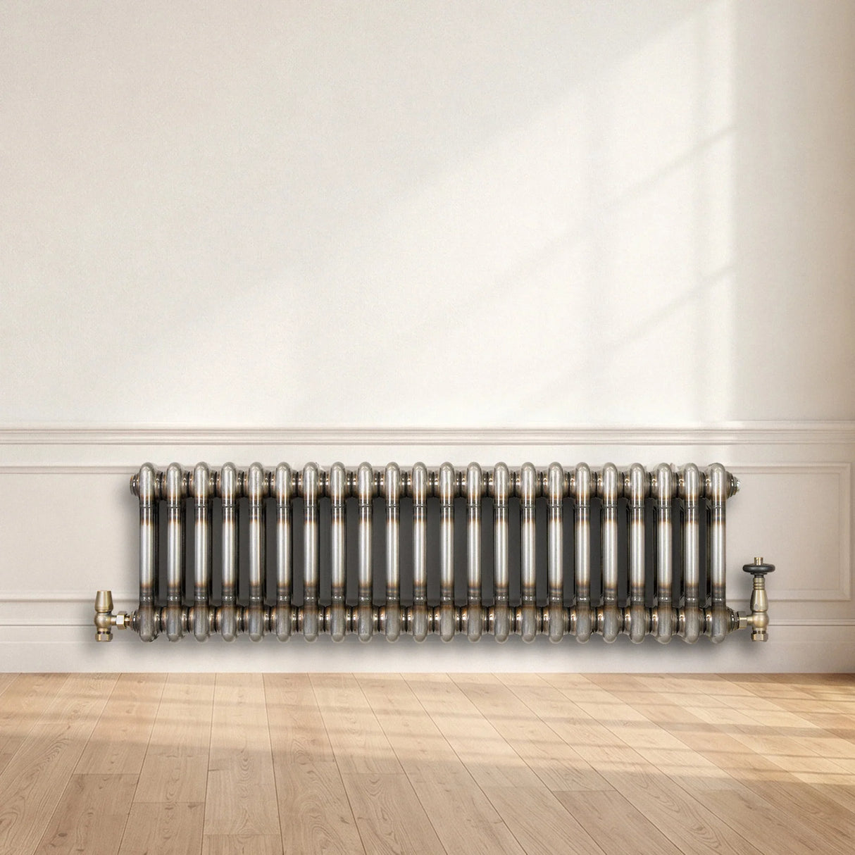 Traditional 2 Column Radiator - 300 x 1010mm - Raw Metal