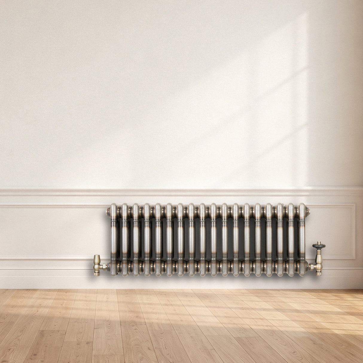 Traditional 3 Column Radiator - 300 x 650mm - Raw Metal