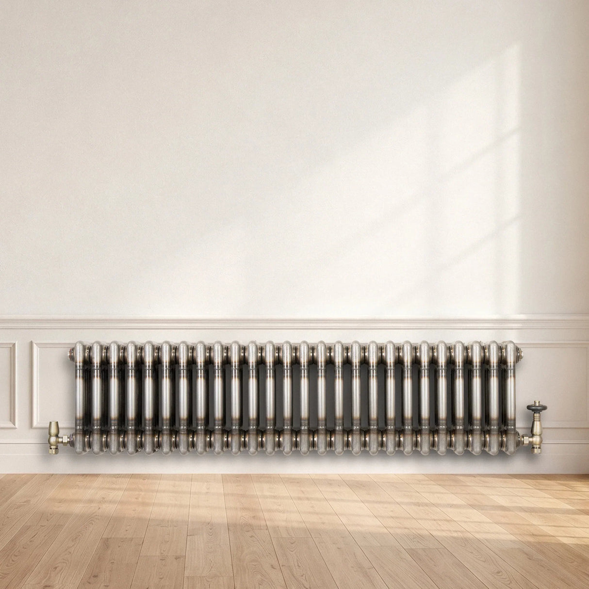 Traditional 3 Column Radiator - 300 x 1190mm - Raw Metal
