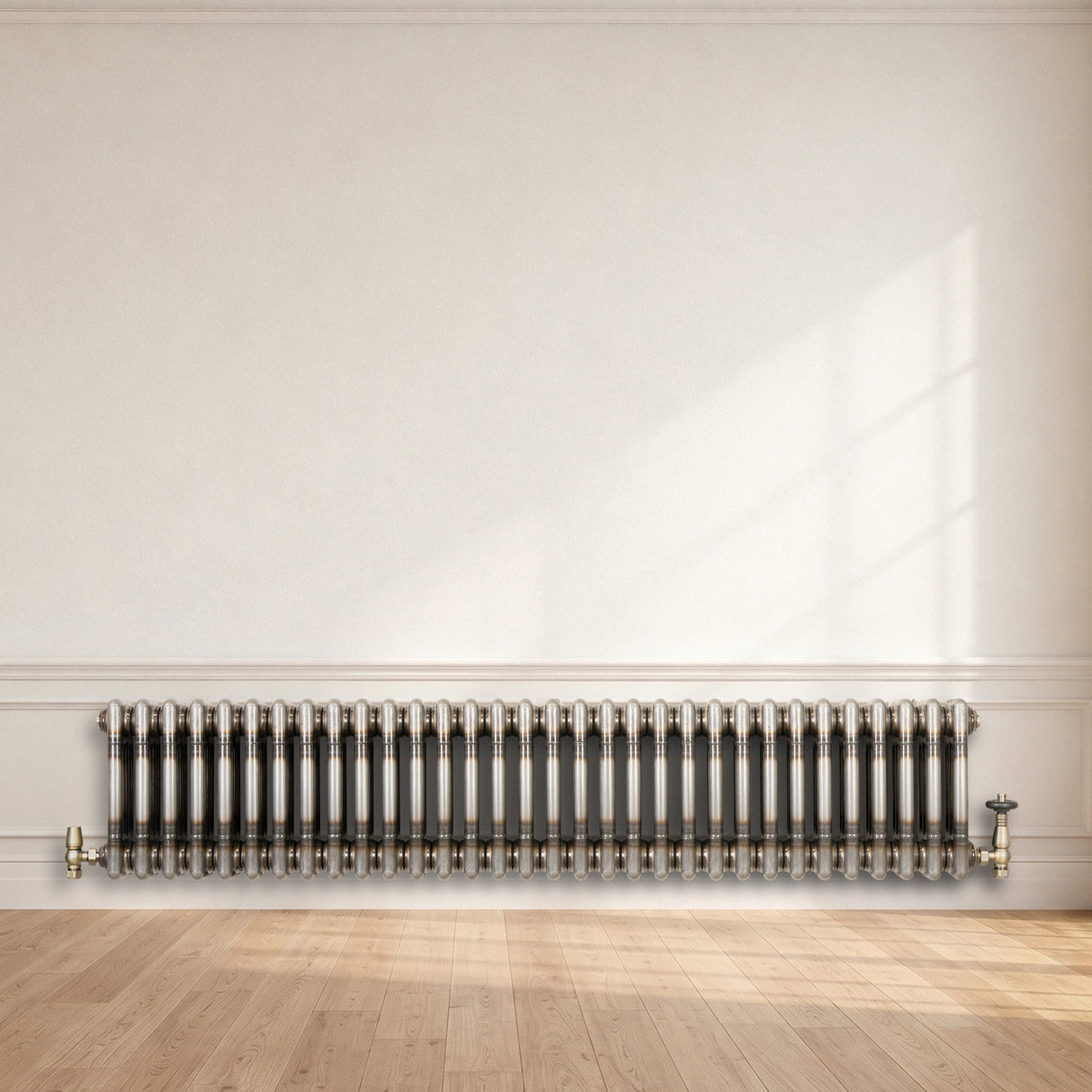 Traditional 3 Column Radiator - 300 x 1460mm - Raw Metal