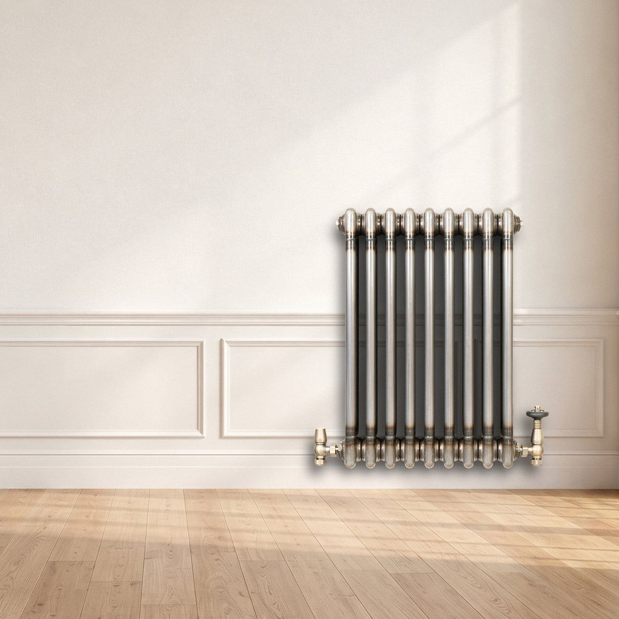 Traditional 3 Column Radiator - 600 x 425mm - Raw Metal