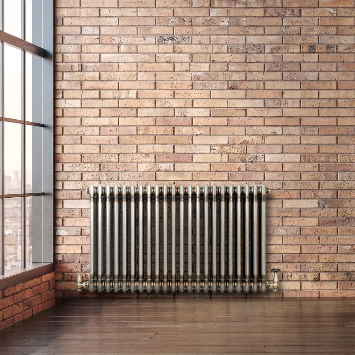 Traditional 3 Column Radiator - 600 x 1010mm - Raw Metal