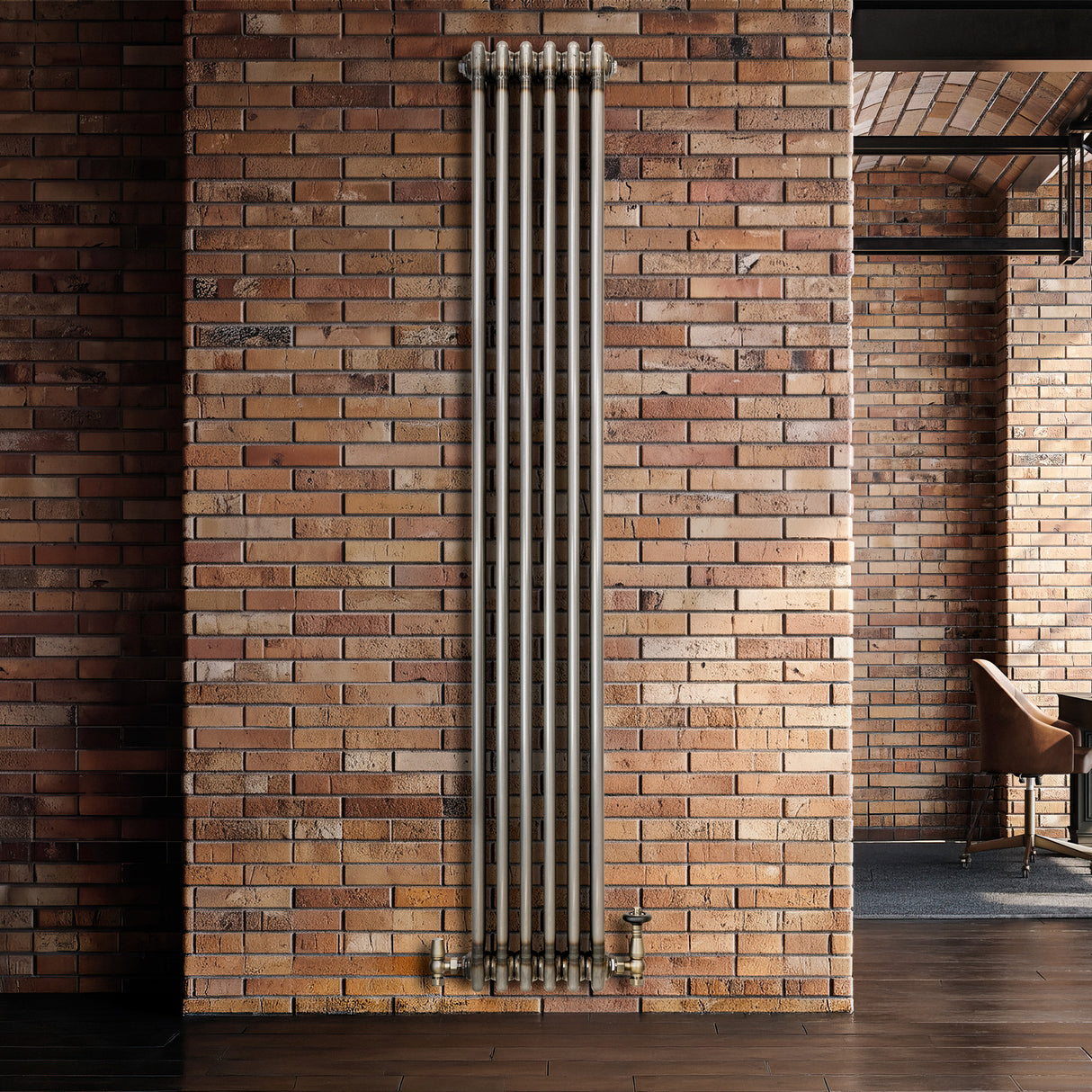 Traditional 3 Column Radiator - 1800 x 290mm - Raw Metal