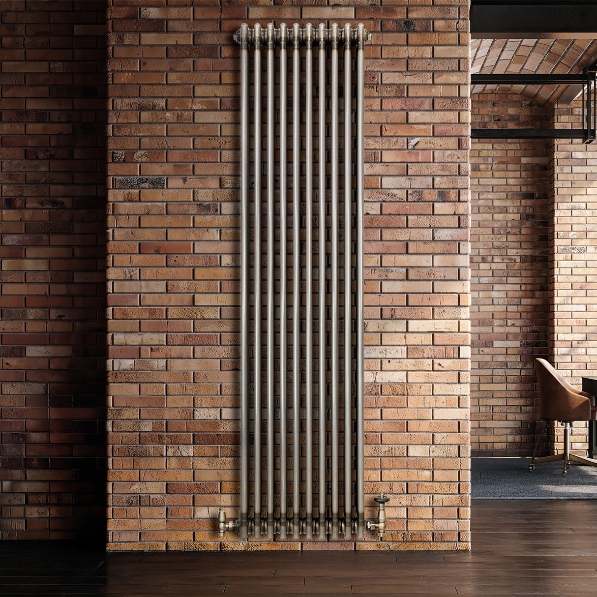 Traditional 3 Column Radiator - 1800 x 470mm - Raw Metal