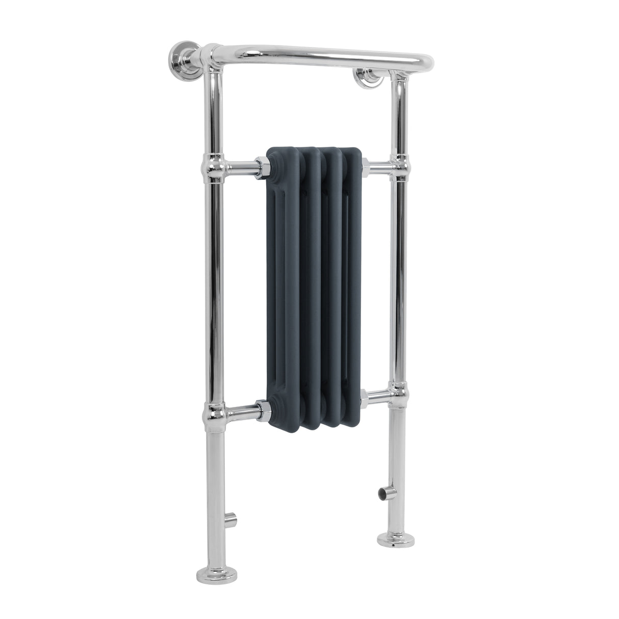 Traditional Heated Towel Rail Radiator – 950mm x 480mm – Anthracite Grey