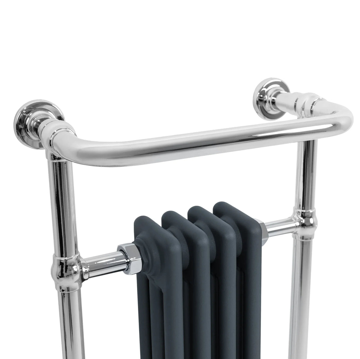 Traditional Heated Towel Rail Radiator – 950mm x 480mm – Anthracite Grey