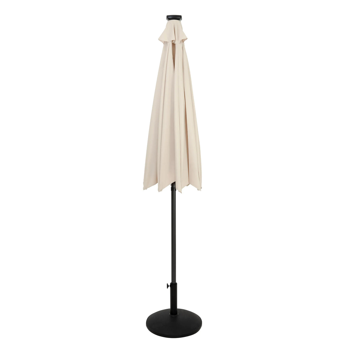 LED Tilt Parasol 2.7m With Tilt Base – Cream