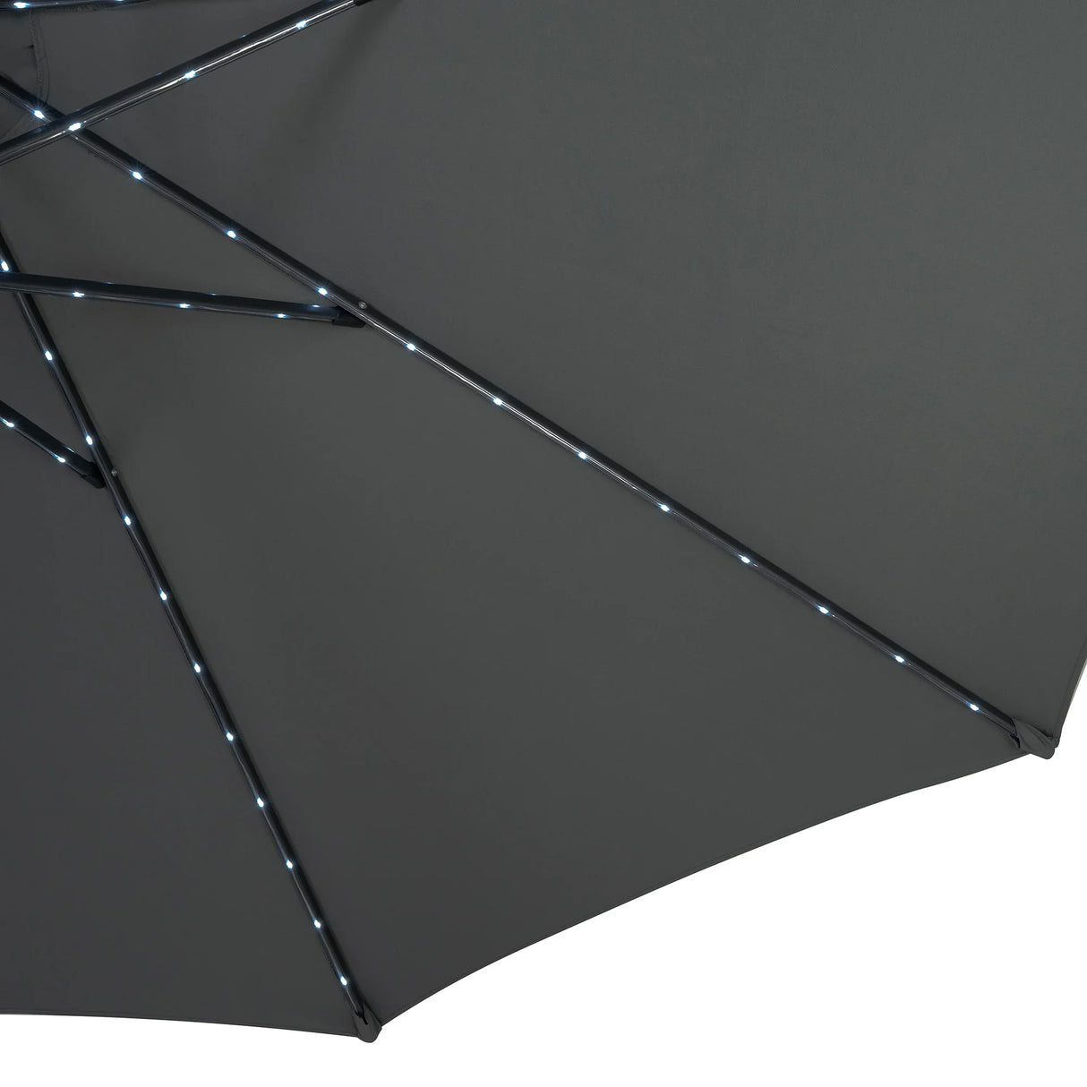 LED Tilt Parasol 2.7m With Tilt Base – Grey
