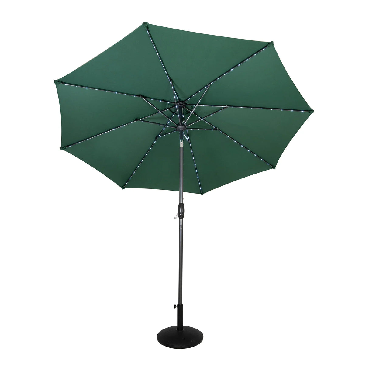 LED Tilt Parasol 2.7m With Tilt Base – Green