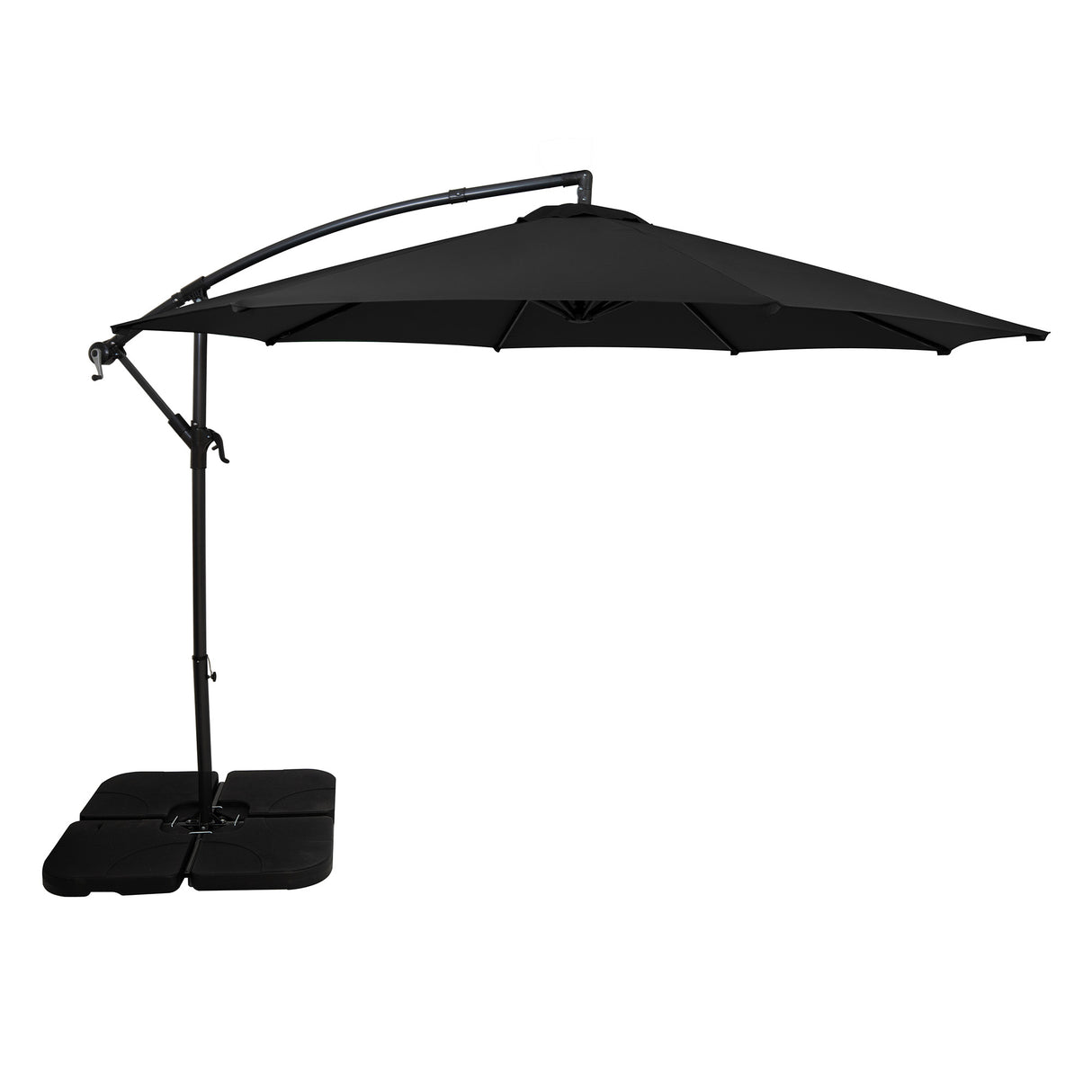 Cantilever Parasol 3m With Square Base – Black