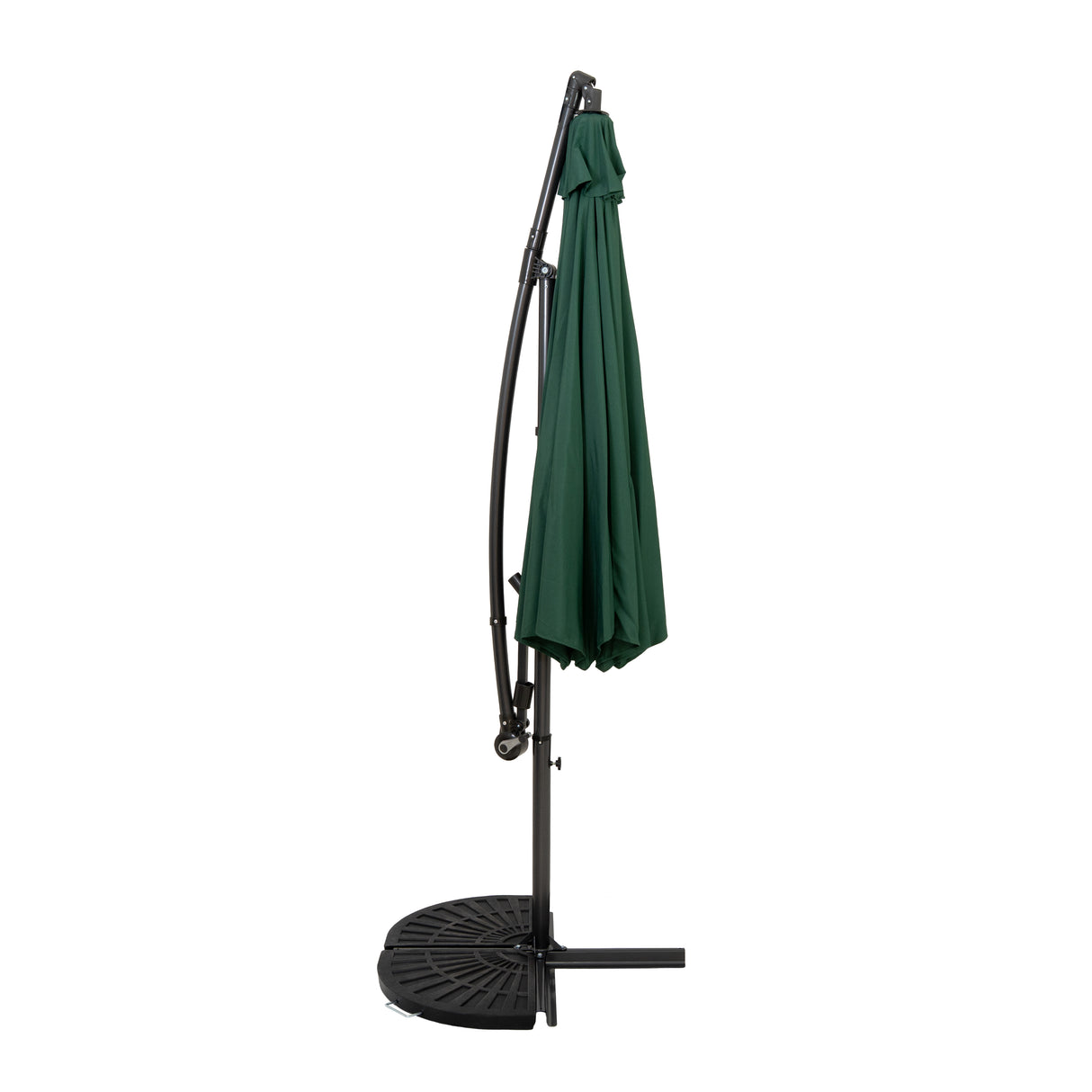 Cantilever Parasol 3m With Half Fan Base – Green