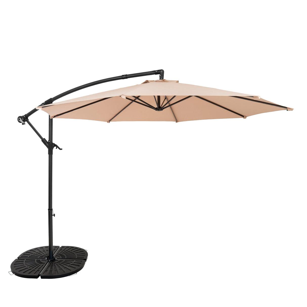 Cantilever Parasol 3m With Full Fan Base – Beige
