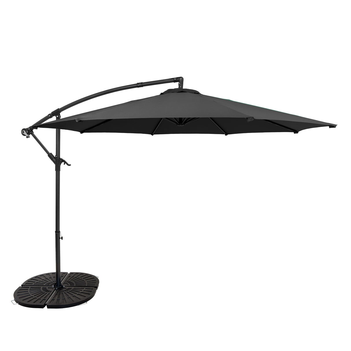 Cantilever Parasol 3m With Full Fan Base – Grey