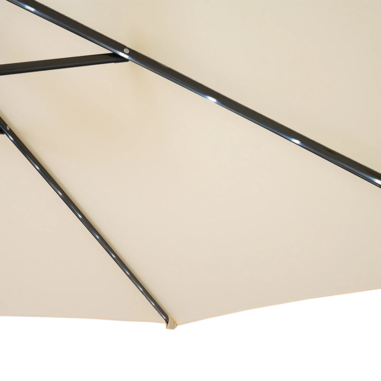 LED Cantilever Parasol 3m With Full Fan Base – Cream