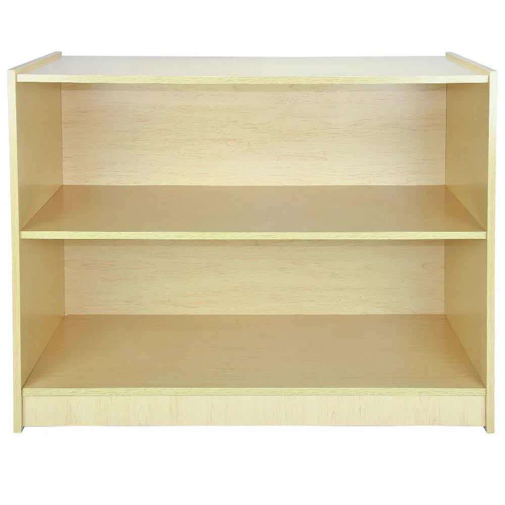 Maple A1200 shop counter featuring a smooth, light wood finish with two spacious shelves for display and storage