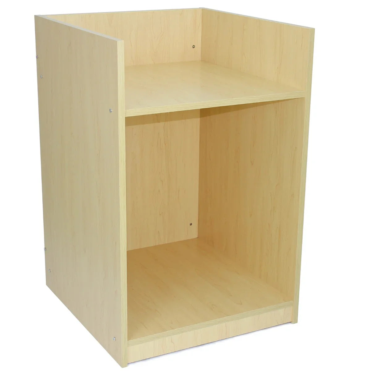 Scorpio Counter Set A1200 with a light wood finish, featuring two spacious shelves and a sleek, modern design for versatile use