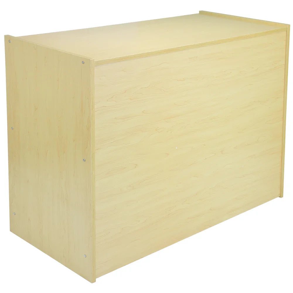 Light wood Comet Counter Set with a smooth, textured surface and clean lines, ideal for retail or event displays
