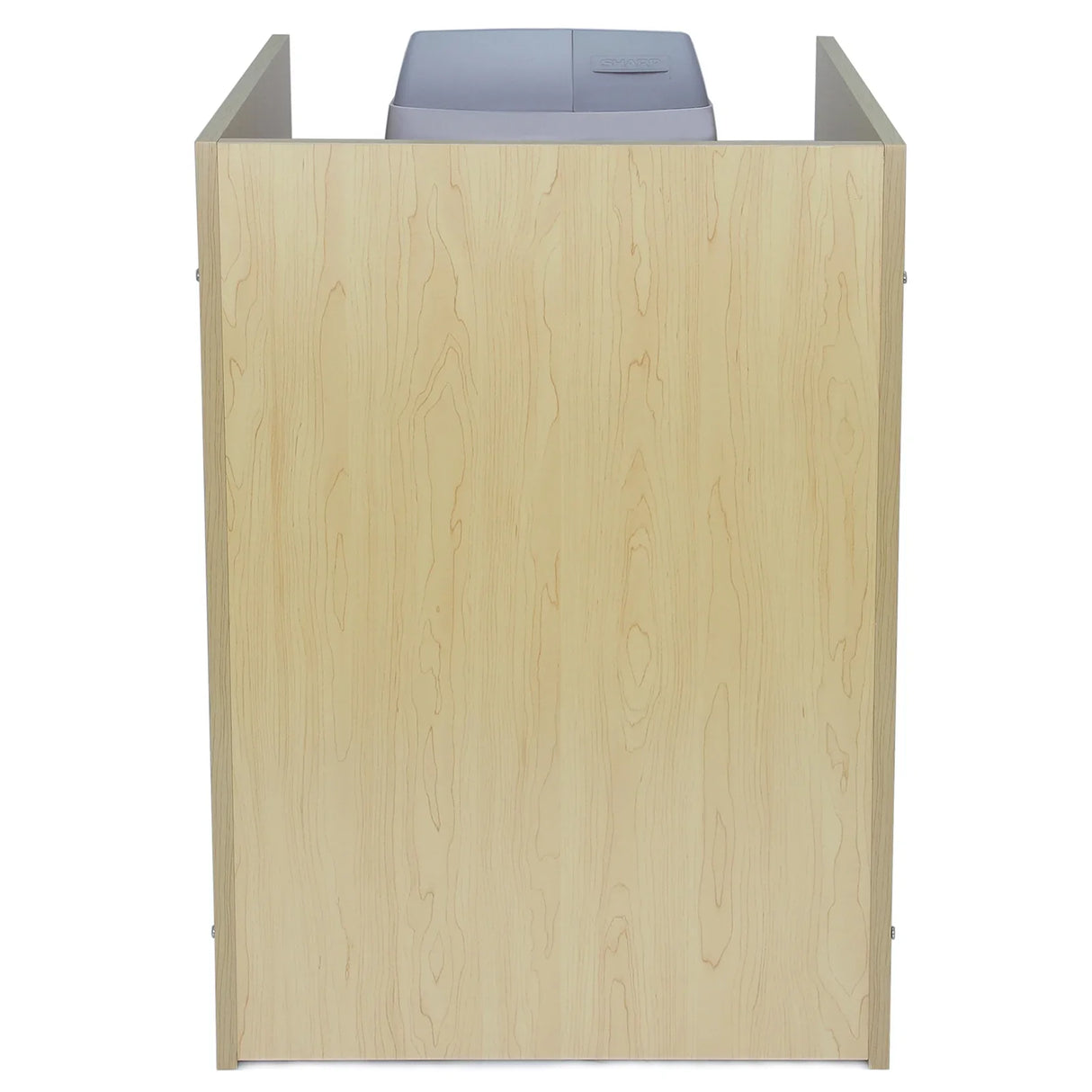 Maple shop counter till block TB60 with a smooth, light wood finish and a sleek gray top, ideal for retail environments