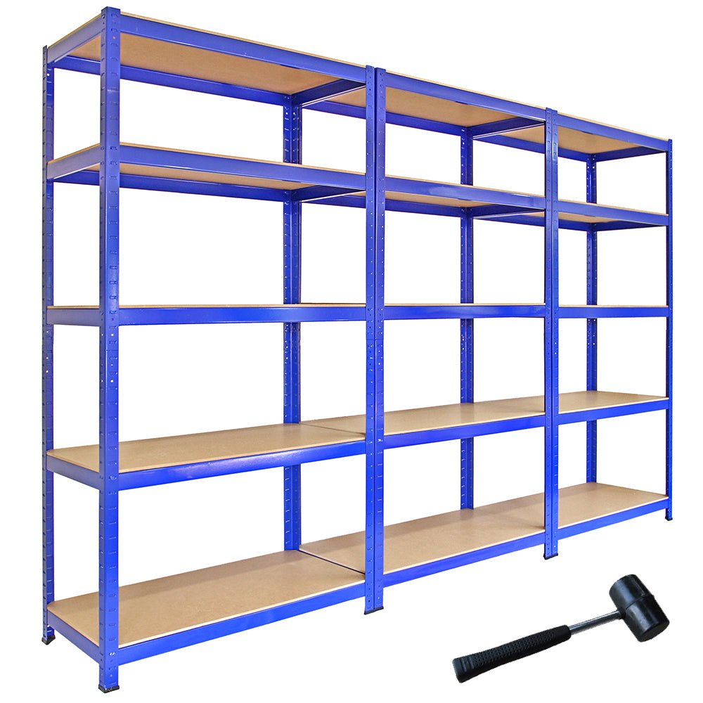 Monster Racking T-Rax Metal Storage Shelves, Blue, 90cm W, 45cm D