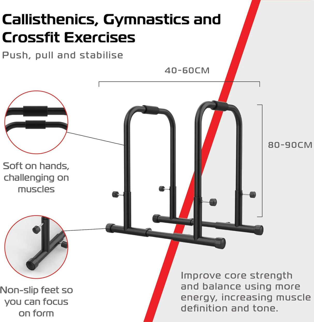 Parallettes Push Up Handles Large